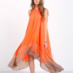 Colour-block Loose Tent Dress